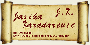 Jasika Karadarević vizit kartica